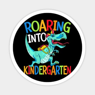 Kids Roaring Into Kindergarten Dinosaur Student Back To School Magnet